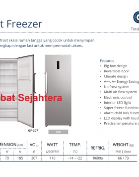 Upright Freezer GEA Murah