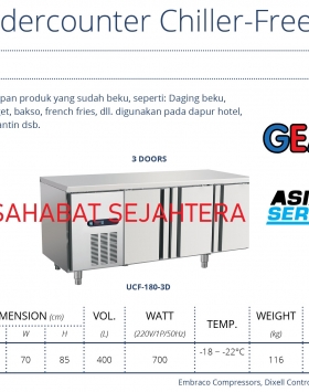 S/S Undercounter Freezer GEA