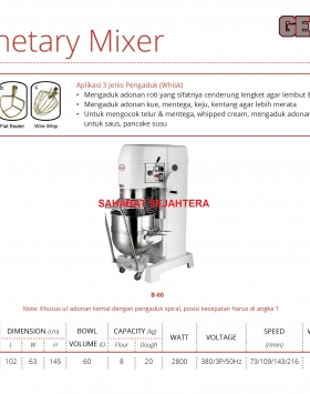 Planetary Mixer GETRA