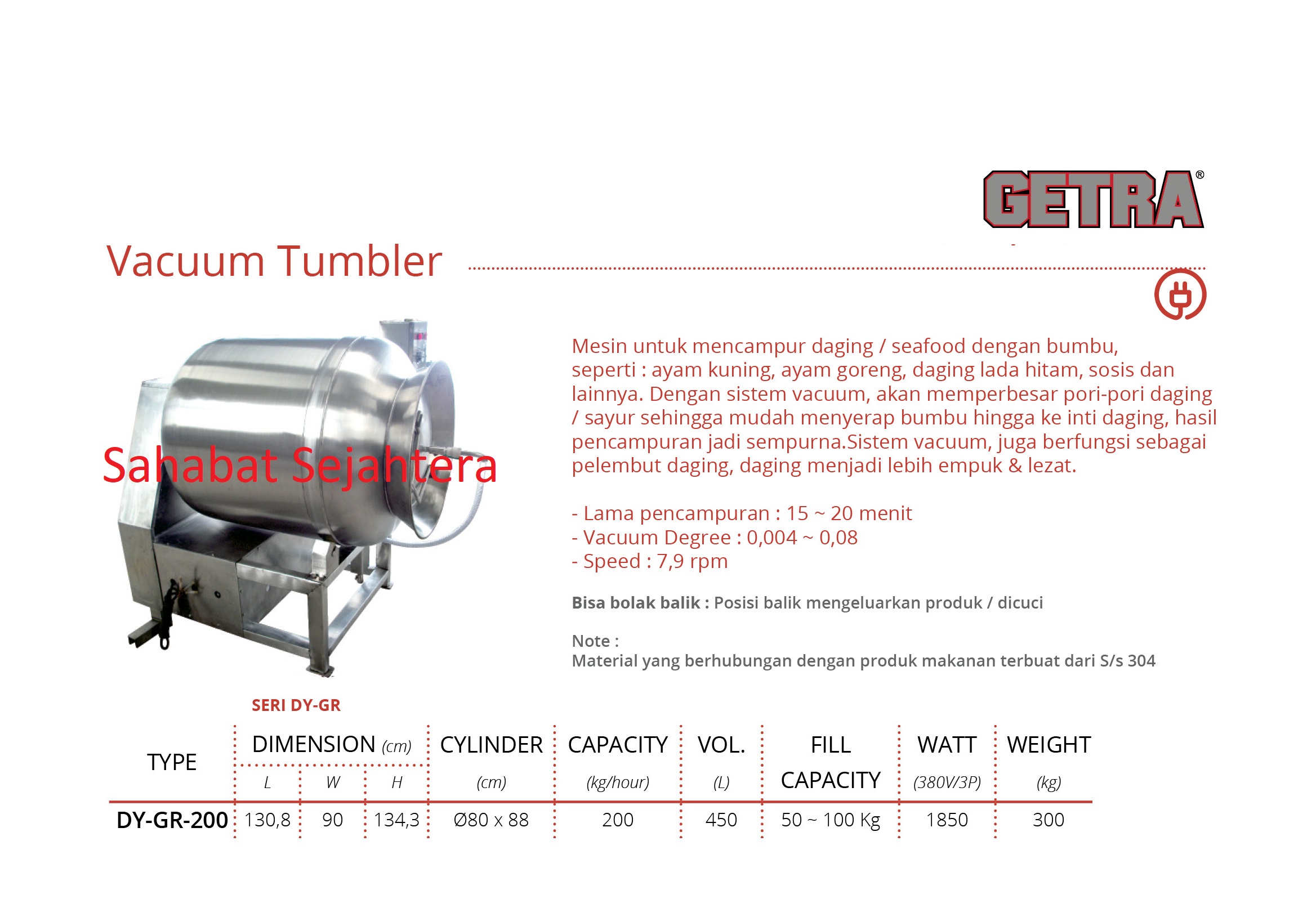 Vacuum Tumbler GETRA