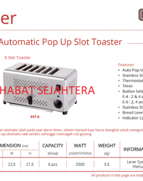 Manual Pop Up Slot Toaster GETRA