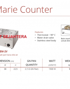 Table Bain Marie Counter GETRA