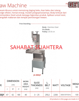 Bone Saw Machine Getra JG-400SJY
