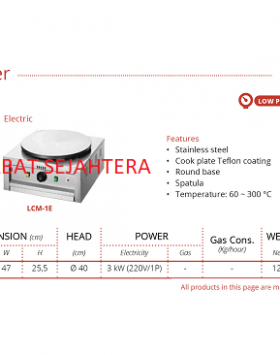 Electric Crepes Baker GETRA