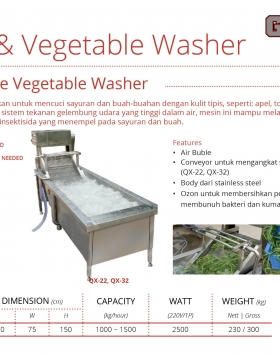 Air Bubble Vegetable Washer Getra QX-32