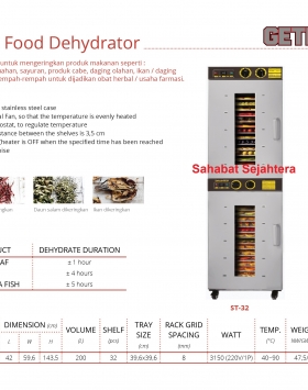 S/S Food Dehydrator Getra ST-32