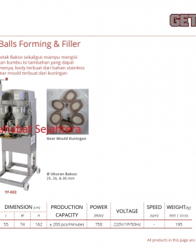 Meat Balls Forming & Filler