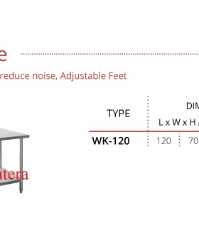 Stainless Steel Working Table Getra Type WK-120