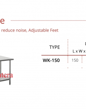 Stainless Steel Working Table Getra Type WK-150