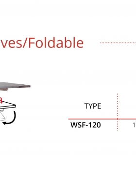 S/S Solid Wall Shelves/Foldable Getra Type WSF-120