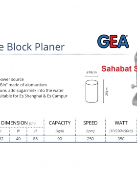 Small Ice Block Planer GEA