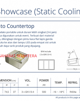 Gelato Showcase (Static Cooling) GEA