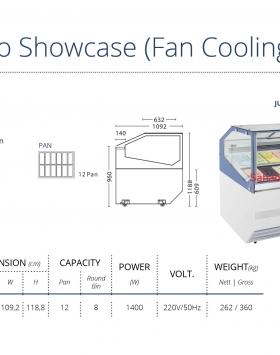 Gelato Showcase (Fan Cooling) GEA