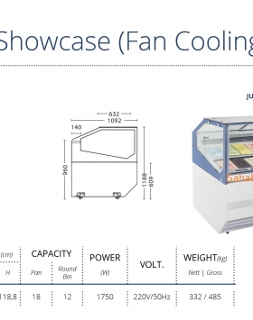 Gelato Showcase (Fan Cooling) GEA