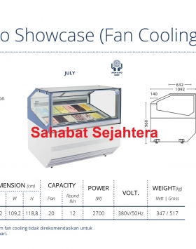 Gelato Showcase (Fan Cooling) GEA