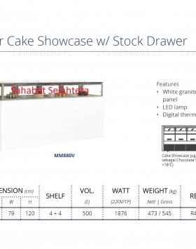 Rectangular Cake Showcase w/ Stock Drawer GEA