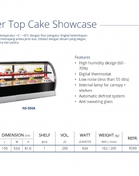 Counter Top Cake Showcase GEA