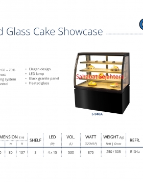 Curved Glass Cake Showcase GEA