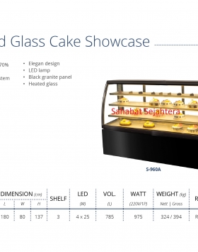 Curved Glass Cake Showcase GEA