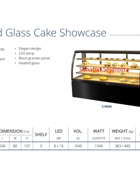 Curved Glass Cake Showcase GEA