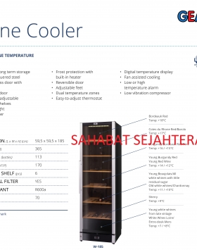 Wine Cooler Multi Zone Temperature GEA W-185 Kulkas Pendingin Wine