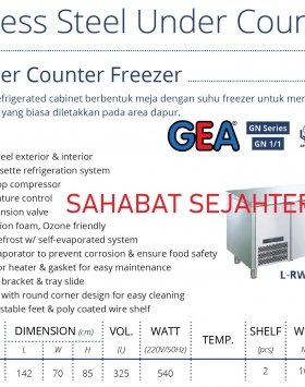 S/S Under Counter Freezer GEA