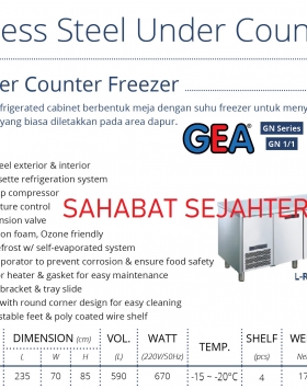 S/S Under Counter Freezer GEA