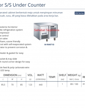 Glass Door S/S Under Counter GEA