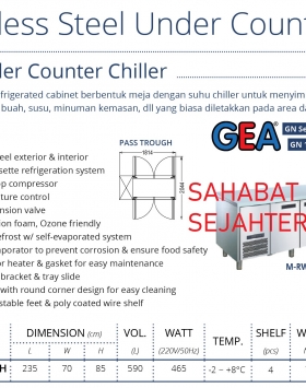 S/S Under Counter Chiller GEA