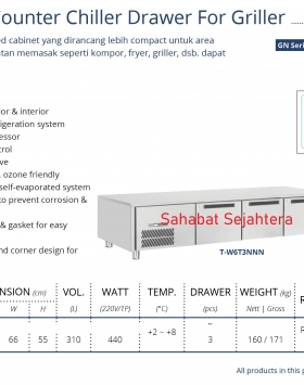 S/S Under Counter Chiller Drawer For Griller GEA