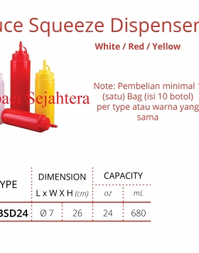 Sauce Squeeze Dispenser Getra JD-BSD24 Tempat Saus