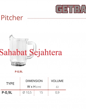 Pitcher Getra P-0.9L Kapasitas 0.9L