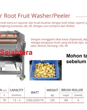 Brush Roller Root Fruit Washer/Peeler Getra QX-618