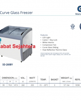 Sliding Curve Glass Freezer GEA