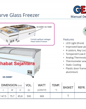 Sliding Curve Glass Freezer GEA