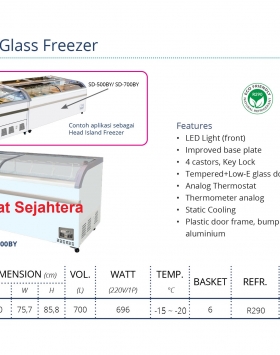 Sliding Curve Glass Freezer GEA