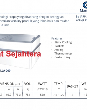 Sliding Flat Glass Freezer GEA