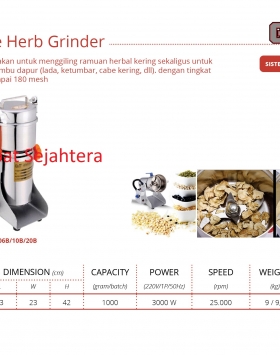 S/S Spice Herb Grinder Getra IC-20B