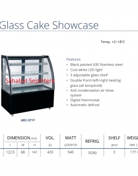 Curved Glass Cake Showcase GEA