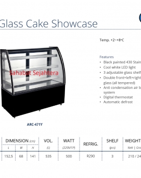 Curved Glass Cake Showcase GEA