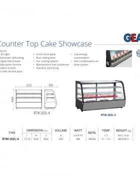 Counter Top Cake Showcase GEA