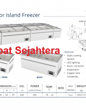 Glass Door Island Freezer GEA