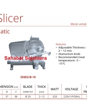 Semi Automatic Meat Slicer 250ES/B-10