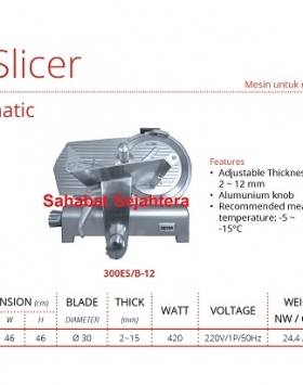 Semi Automatic Meat Slicer 300ES/B-12