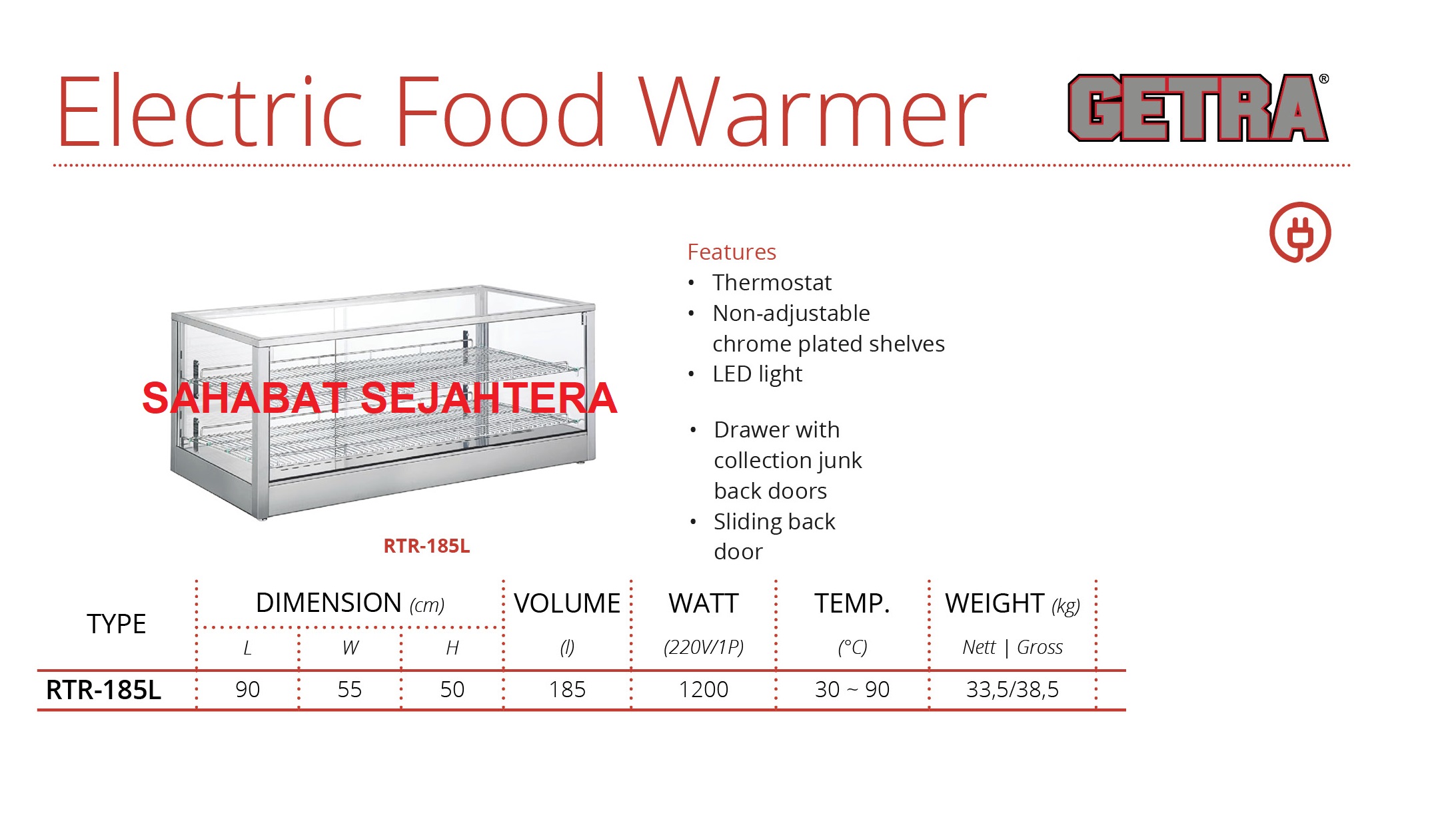 Electric Food Warmer GETRA