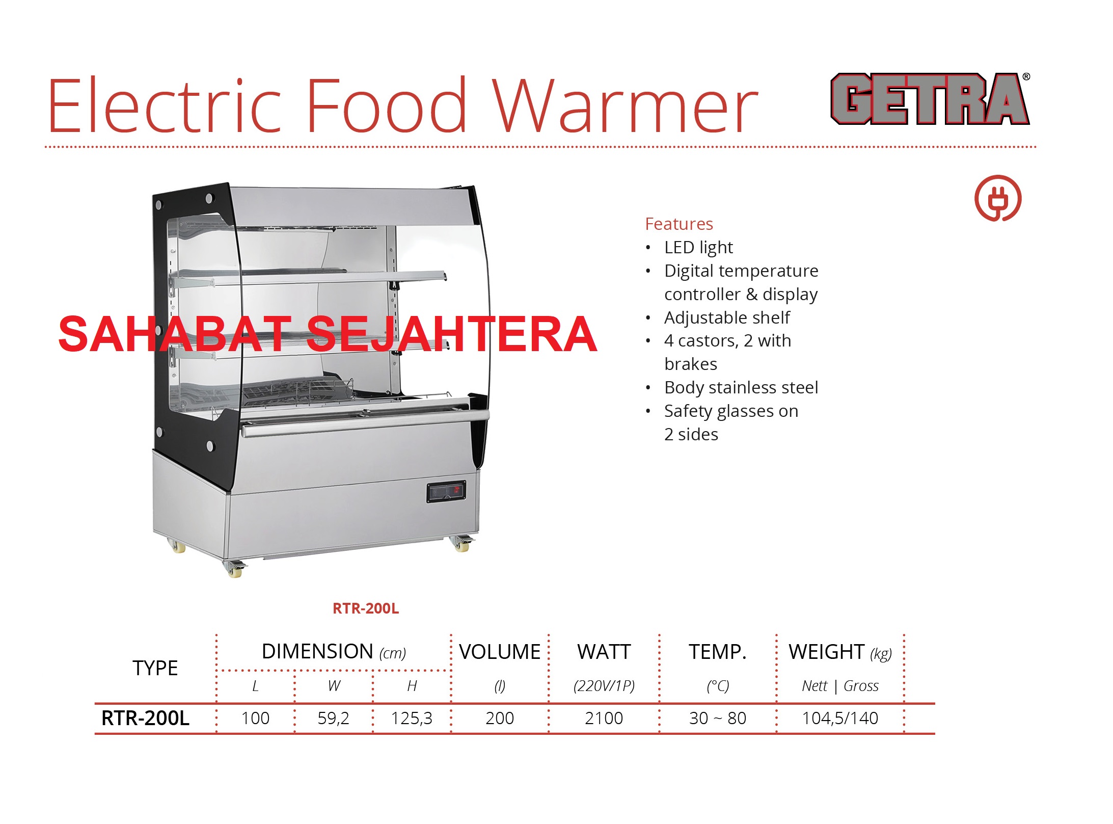 Electric Food Warmer GETRA