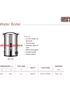 Cylinder Water Boiler GETRA