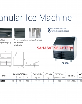 Granular Ice Machine GEA CR100 Mesin Cetak Es Batu