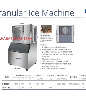 GEA Granular Ice Machine CR1000 Mesin Pembuat Es Batu