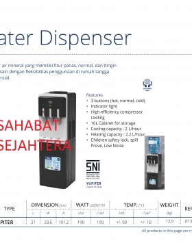 Water Dispenser GEA YUPITER Dispenser Air Galon Atas